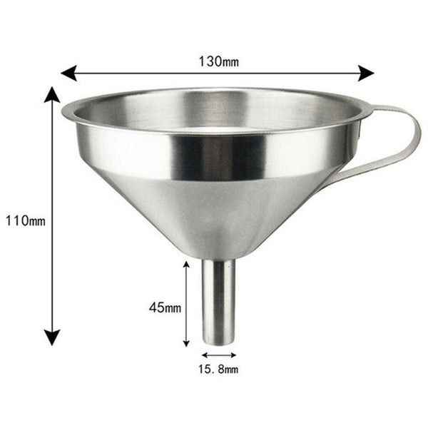 Stainless Steel Funnel Oil Liquid Funnel Metal Funnel with Detachable Filter AUS
