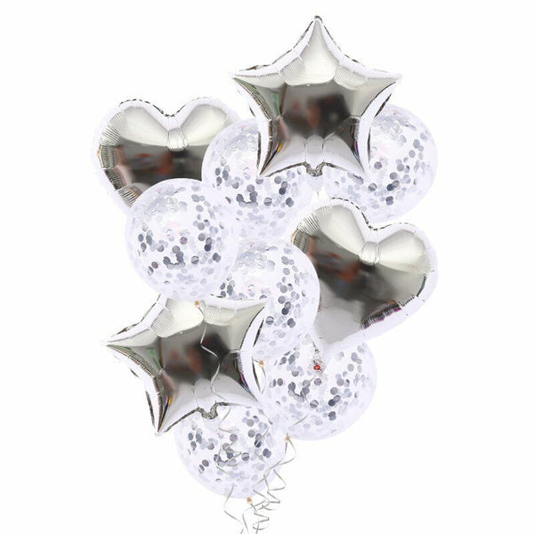 10-24pcs Balloon Set Foil Balloons Latex Confetti Balloon Party Birthday Wedding