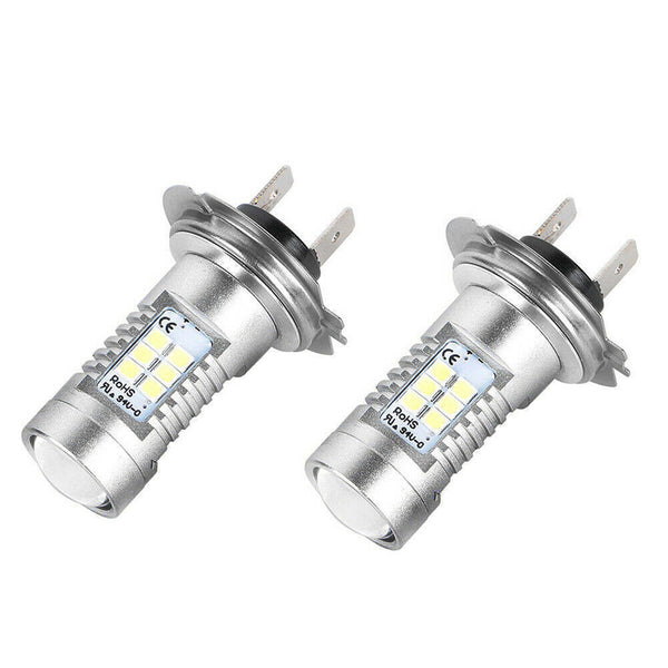 4PCS H7 LED 12V 21W Headlight Globes Xenon 6000k Car White Front Fog Light Bulbs