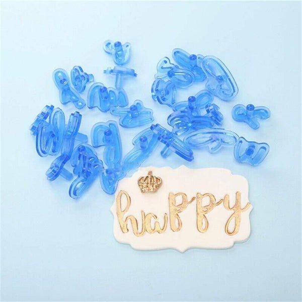 66PCS Alphabet Letter Number Fondant Cake Decorating Mold Embosser Mould Set - Lets Party