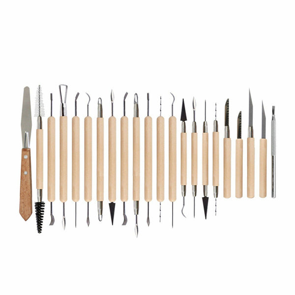 22pcs Ceramic Tools Pottery Tools Set Clay Sculpting Carving Modeling Tools Kit