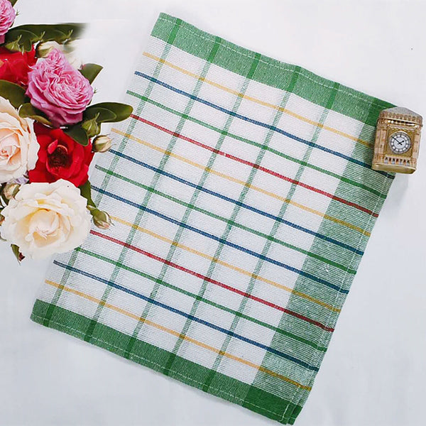 12PCS Tea Towel Kitchen Dish Towels 100% Cotton Absorbent Cleaning Cloth 34x58cm