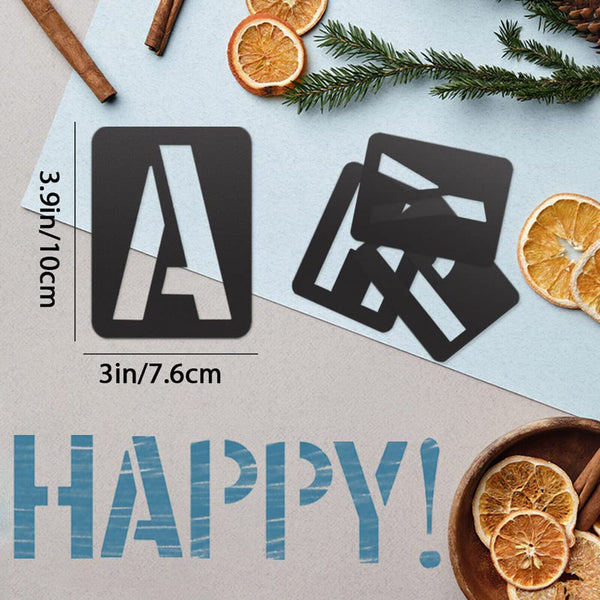 42pcs Copying Stencils Spray Painting Template Letter Number Symbols Templates