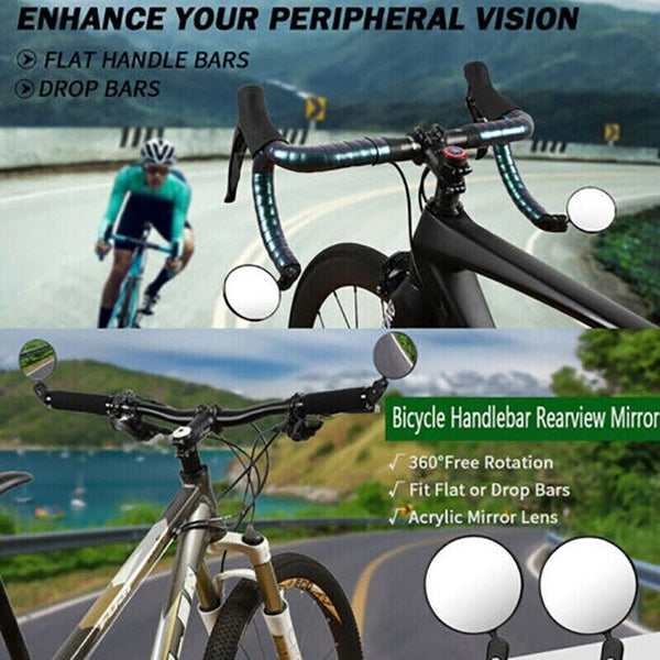 MTB Mountain Bike Rearview Mirror Bicycle Handlebar Convex Rear View Mirror AU