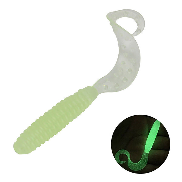 20/40x Soft Plastic Bream Fishing Lures Curly Tackle Bass Cod Tail Lure Bream AU