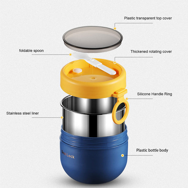 Lunch Box Thermos Food Flask Stainless Steel Insulated Food Soup Jar Container