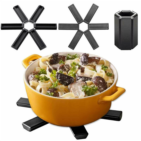 2X Creative Folding Heat Insulation Pad Placemats Foldable Bowl Cup Pad AU Stock