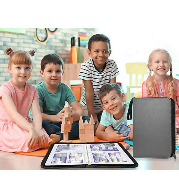 400 Cards 4 Pocket Card Bag Binder Zip Trading Card Album Collectors Folder Case