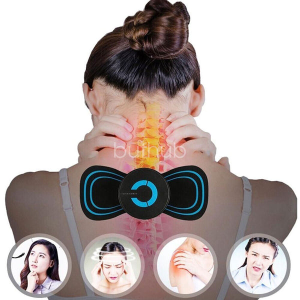 2host+12Patch Electric Neck Back Massager EMS Cervical Massage Patch Relief Pain - Lets Party