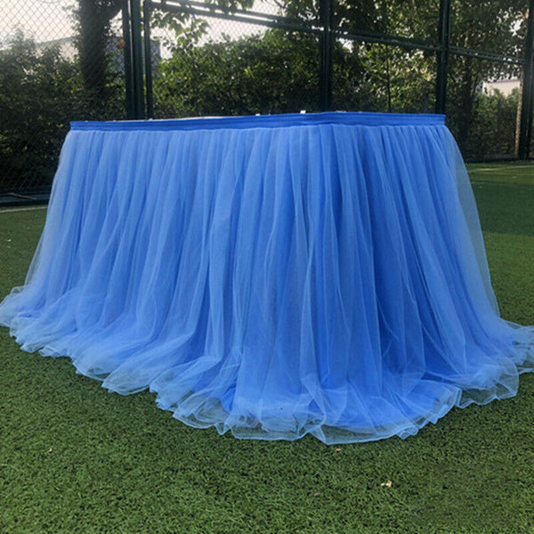 Tutu Tulle Table Skirt Fluffy Table Cloth Cover For Wedding Party Decor Fashion