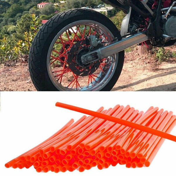72PCS Wheel Spoke Wrap Sleeves Mountain Bike Bicycle MTB Wraps Skins Covers AU