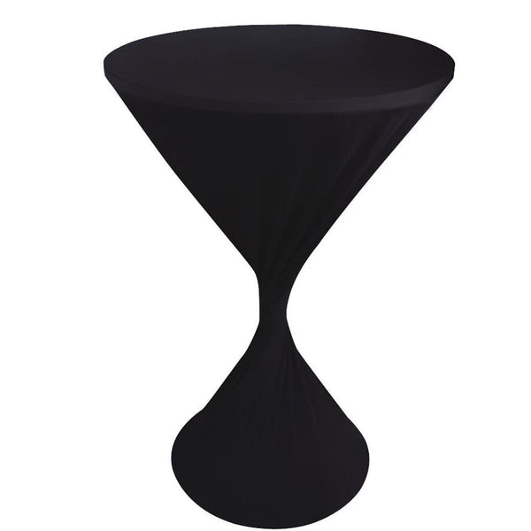 60cm Bar Table Cover Cocktail Spandex Round Tablecloth Wedding Party Black White