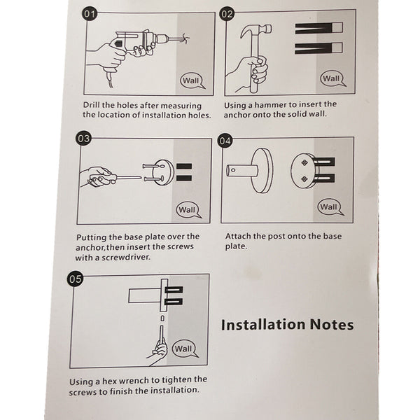 1X Mounted Toilet Paper Roll Holder Stainless Steel Hook Bathroom Wall StorageAU