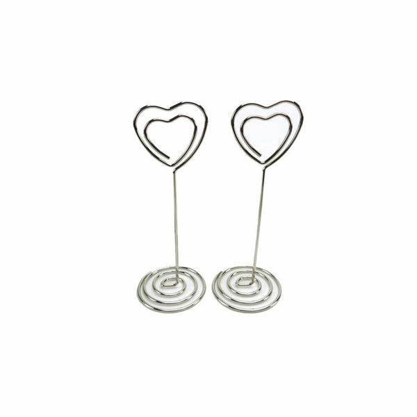 10pcs Wedding Heart Card Stand Number MEMO Place Holder Clip Name Table Shaped