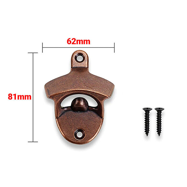 10X Rustic Cast Iron Bottle Opener With Screws Zinc Alloy Wall Mounted Opener AU