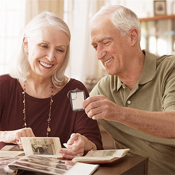 10PCS Keyring Clear Acrylic Photo Key Chain Picture Frame Blanks DIY Rings Gift