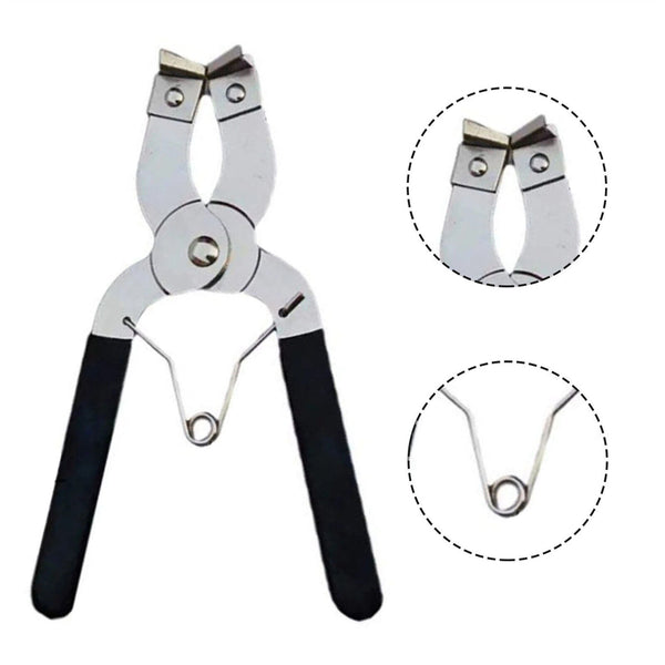 1Set Piston Ring Compressor Automobile Installation Clamp + Embedded Pliers Tool