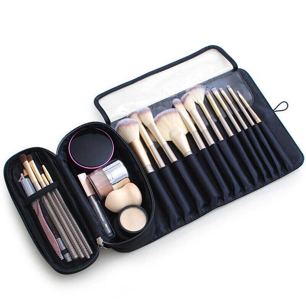 Portable Makeup Bag Cosmetic Brush Case Holder Pouch Organizer Travel Storage AU