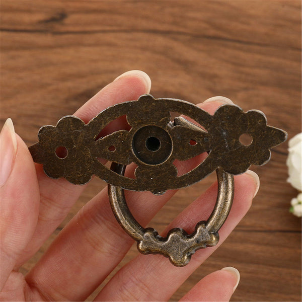 5PCS Vintage Handles Cabinet Drawer Cupboard Door Iron Knob Antique Brass Pull - Lets Party