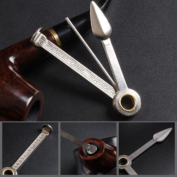 3 in1 Stainless Steel Smoking Tobacco Pipe Cleaner Cleaning Tool Multifunctional