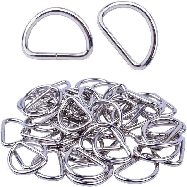 50-500X D Ring Metal Buckle D-rings 2.5cm Strap Loop Webbing Strapping Ring AU