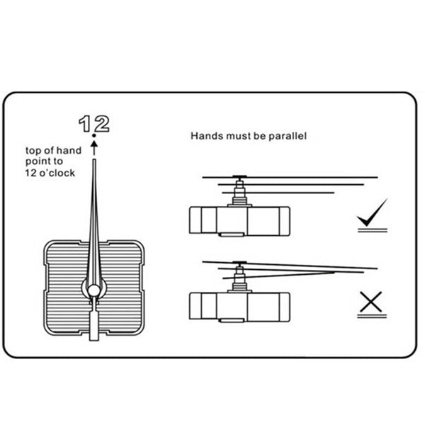 2X Silent DIY Quartz Movement Wall Clock Motor Mechanism Long Spindle Repair Kit