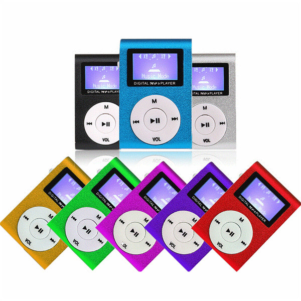 MP3 Player With Clip-on Mini Portable LCD Screen Support Micro SD TF Card Stereo