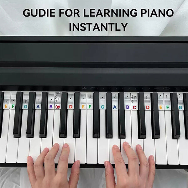 2Pcs Silicone Keyboard Piano Sticker 88 Keys Note For Learner Reusable Label AU