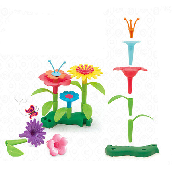 46/98/148PCS Flower Garden Building Toys Children DIY Build Bouquet Sets Gift