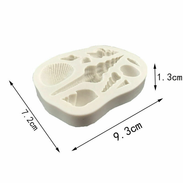 Shells Liquid Seashell Mould Fondant Chocolate Cake Silicone Molds 3D Beach