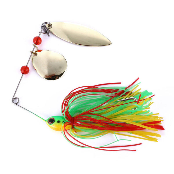5PCS 16.3g Spinnerbaits Bait Rubber Skirt Buzzbaits Spoon Blade Fishing Lures