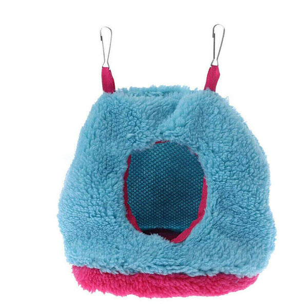 Bird Parrot Hammock Hut Practical Plush Snuggle Hanging Cave Cage Bed Tent AU