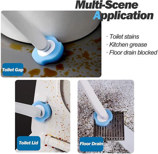 Disposable Bathroom Toilet Brush Holder Set Replacement Cleaning Head Refills AU