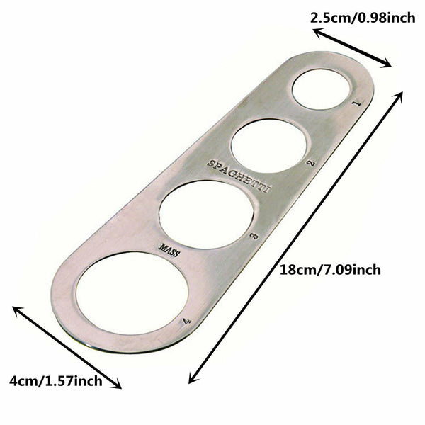 2X Stainless Steel Pasta Serving Size Measuring Tool Spaghetti Noodle Portion A