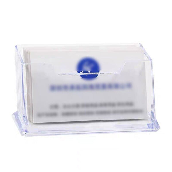 10 X Clear Desktop Business Card Holder Display PMMA Stand Plastic Desk Shelf AU