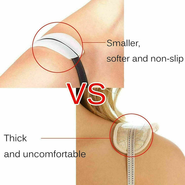 Silicone Under Bra Strap Pads Cushions Holder Non-slip Shoulder Pain Relief