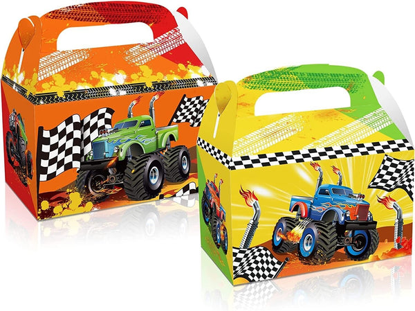 12PCS Monster Truck Paper Candy Gift Box Party Supplies Birthday Decoration