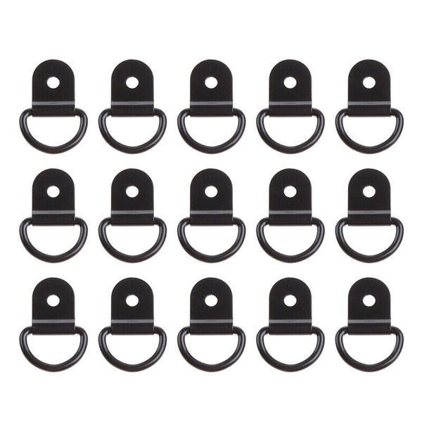 30PCS Heavy Duty D-Ring Tie Down Stainless Steel Anchor Point Black Universal AU - Lets Party