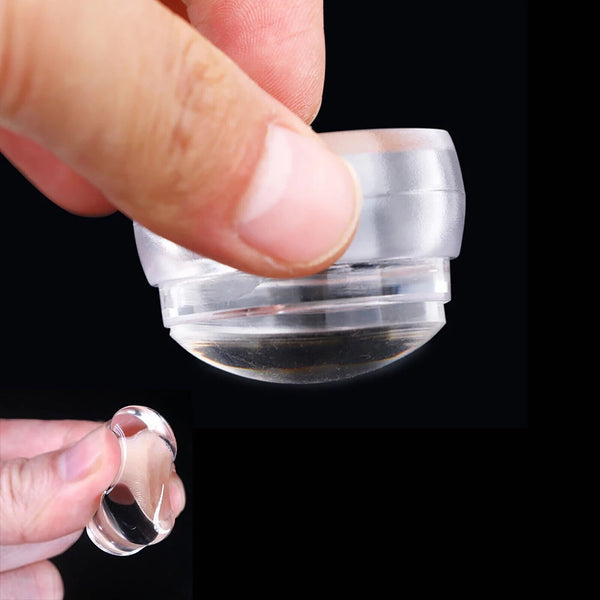 1/2X Matte Nail Stamper Scraper Cap Silicone Jelly Nail Stamp Stamping Nail Tool