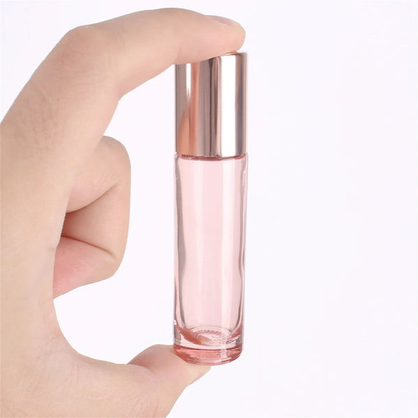 UP 100PCS Glass Roller Bottle Rollerball Gradient Perfume Roll On Ball Essential
