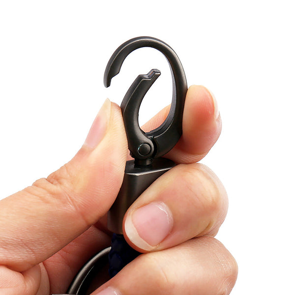 2PCS Hand-Woven Metal Leather Key Chain Ring Keyfob Car Keyring Keychain Gift AU