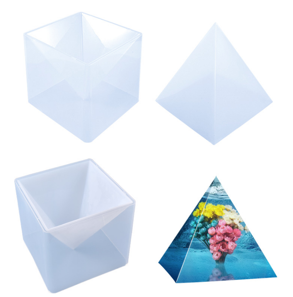 Large Pyramid Shape Silicone Mould Resin Epoxy Casting Jewelry Craft Tools 15cm