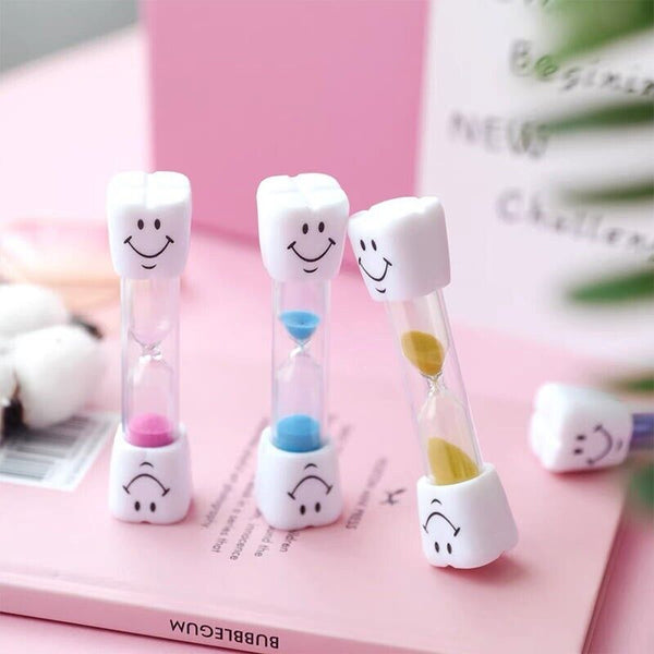 3 Mins Hourglass Sand Timer Kids Gifts Egg Kitchen Smiley Tooth Brushing Clock