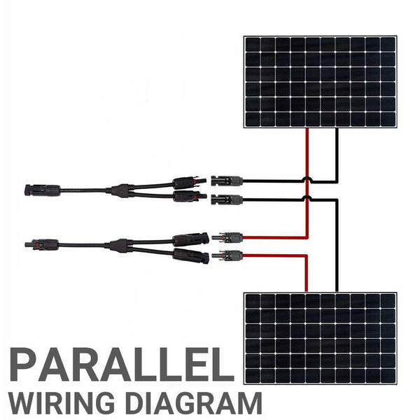 1/2 Pairs Solar Y Connector Cable Plug Inline Solar Panel IP67 30A 2 Connection
