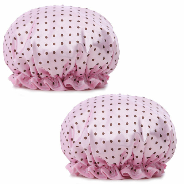 Double Layer Shower Cap Bath Hat Hair Care Women Sleep Waterproof Reusable AU