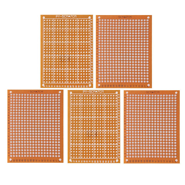 10X DIY 5x7cm Universal Circuit Paper PCB Board Breadboard Strip Prototype