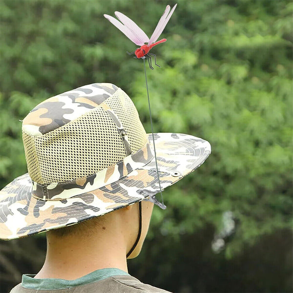 Dragonfly Clip-On Natural Deer Fly and Horse Flies Deterrent Stakes Clip