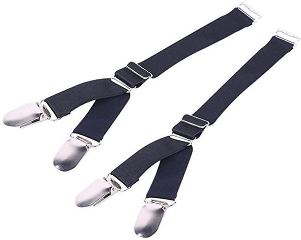Extra Wide Men's Adjustable Elastic Suspenders Clip On Braces Trouser
