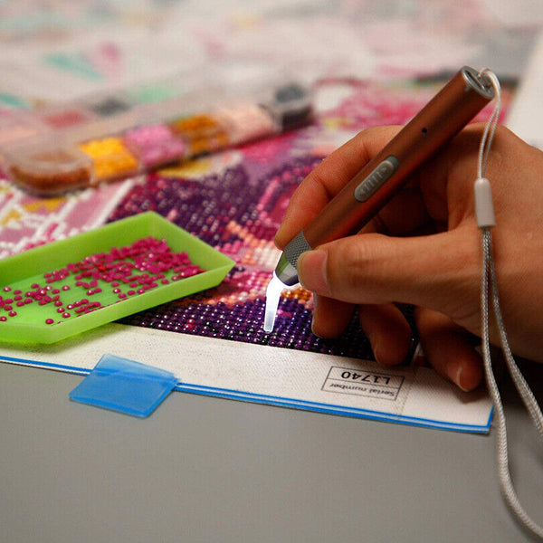 5D Diamond Painting Pen USB Diamond Painting Tool LED Light Point Drill Accessor