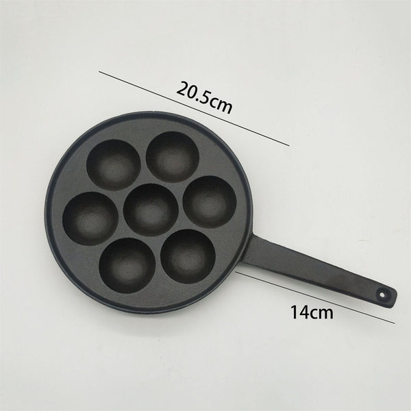 7 Or 15 Dimple Cast Iron Poffertjes Mini Dutch Pancake Cake Pan with Handles AU